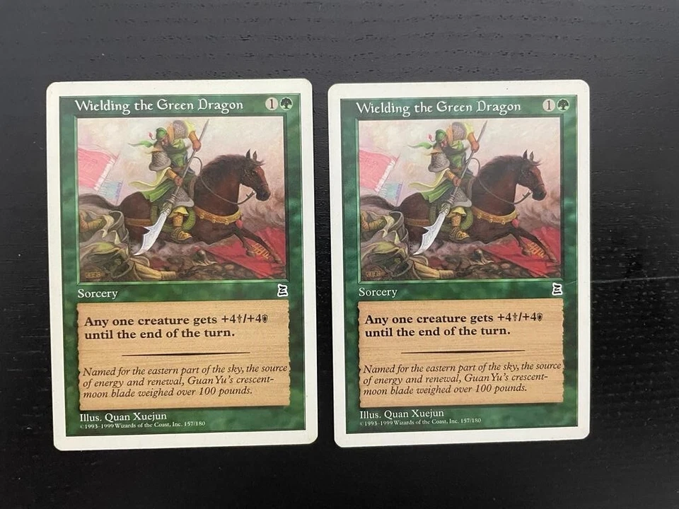 MTG 2X PORTAL THREE KINGDOMS WIELDING THE GREEN DRAGON ENGLISH P3K SORCERY GREEN - Image 3 of 4