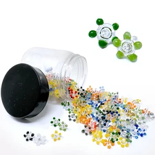 240 Pack Glass Daisy Pipe Screens 6mm (0.23") - 9mm (0.35") In Container USA