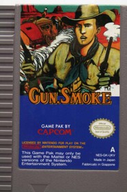 GUN SMOKE CAPCOM ED.  ENGLISH CARTRIDGE ONLY NES PAL TO NES-GK-UKV CAPCOM 80533
