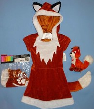Fox Costume-Dress w/hood-girls 4-6-tail-paws-boot covers-Disney plush FOX/EUC