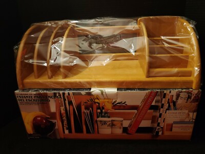 Lipper Oak Finished Hard Wood 21'' Multi Purpose Shelf Organizer Home Office NIB