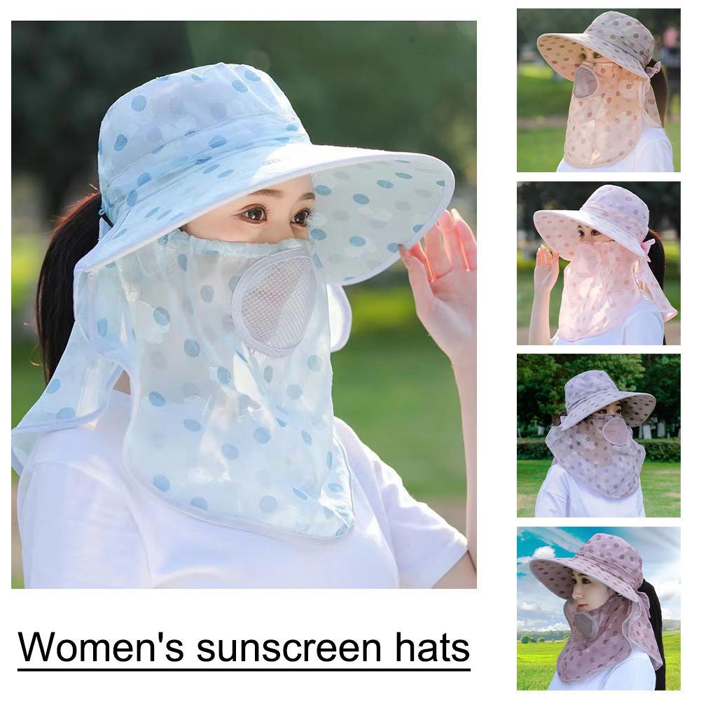 APL Cappello donna a tesa grande viso e paracollo traspirante parasole' 