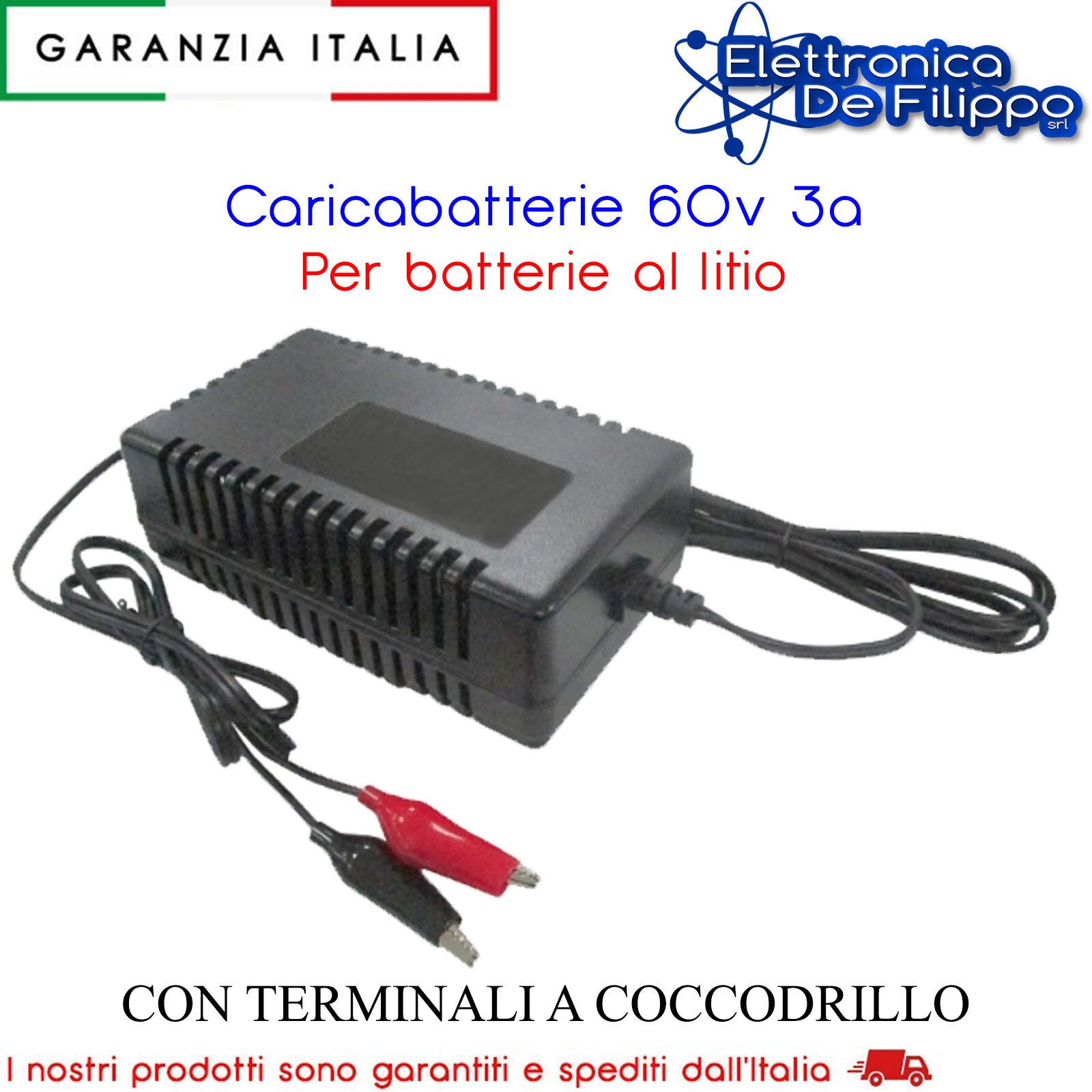 CARICABATTERIE SWITCHING PER BATTERIE LI-ION 60V - 3A