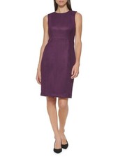 LOFT dress sueded plum 6 sleeveless NEW