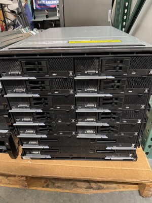 IBM Flex System Enterprise 14-Slot Chassis 8721-HC1 W/ 10x x240 2x x440 **READ**