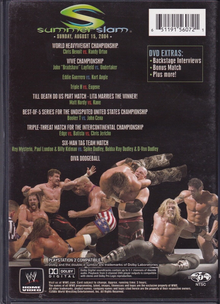WWE Summer Slam Wrestling DVD 2004 The Undertaker Chris Benoit