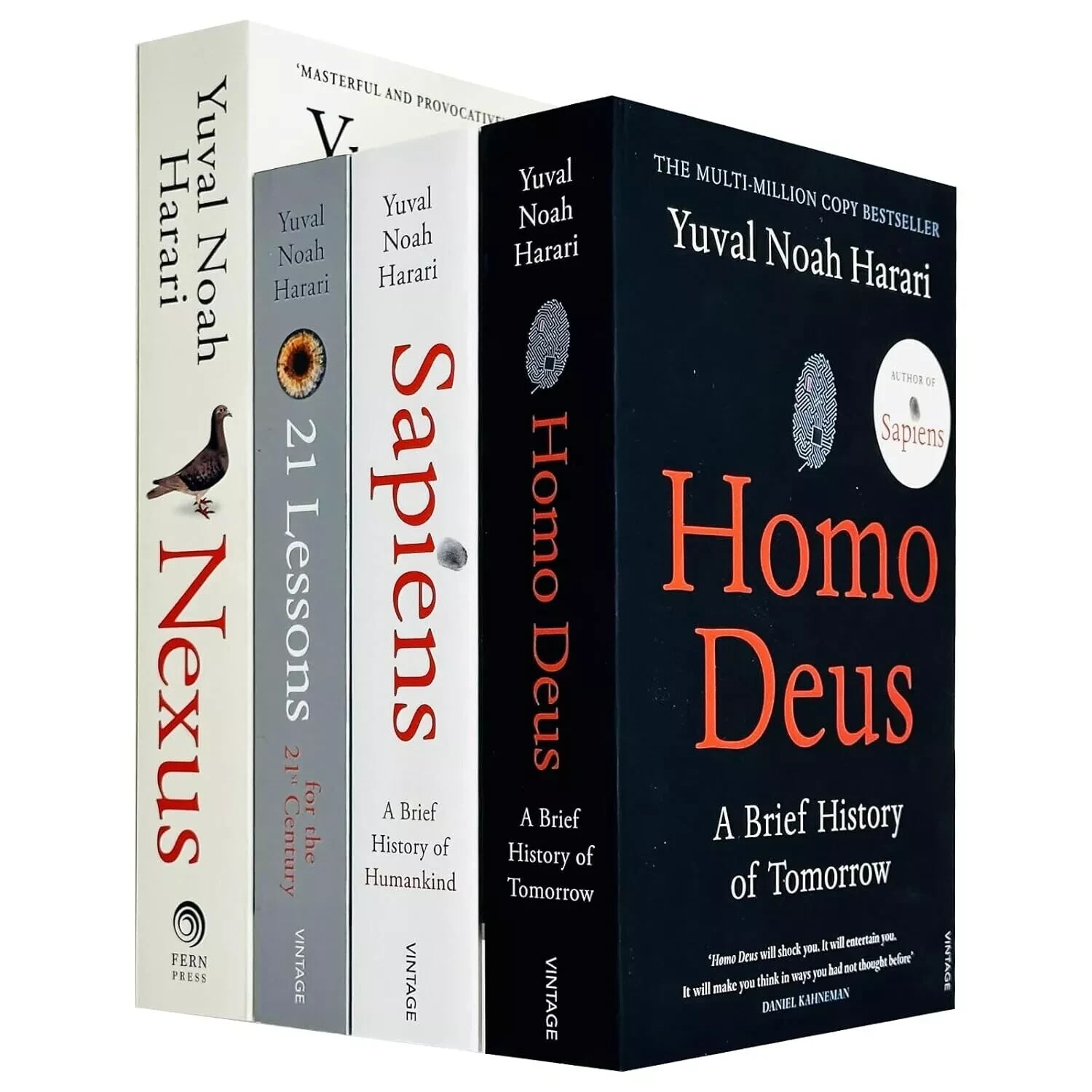 Yuval Noah Harari Collection 4 Books Set Homo Deus, Sapiens A Brief History