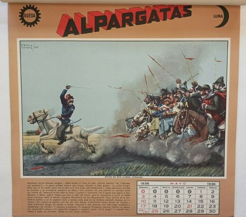 Molina Campos calendar 1936 Alpargatas Gaucho Complete - Picture 5 of 12