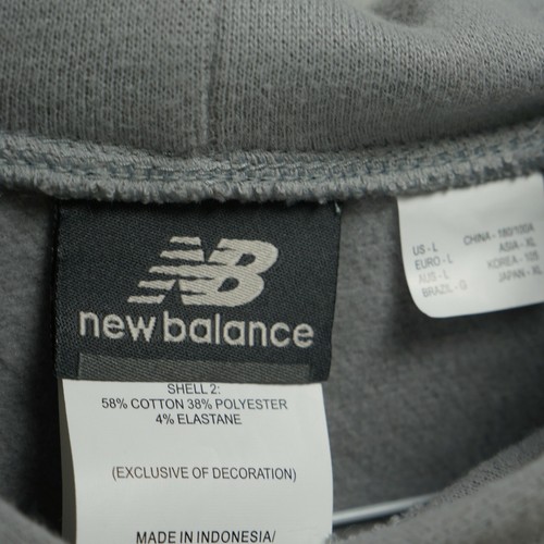 New Balance Hoodie Youth L Gray Team Sports Big Logo Fitted New With Tags - Picture 4 of 5