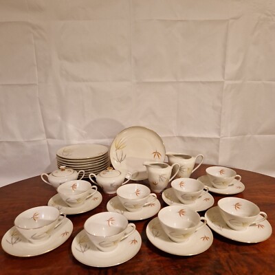 Winterling Rslau Bavaria Kaffeeservice Bunte Farne Elfenbein Porzellan 32  Tlg. | eBay.de