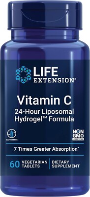 Life Extension Vitamin C 24-Hour Liposomal Hydrogel Formula 60 veg tablets