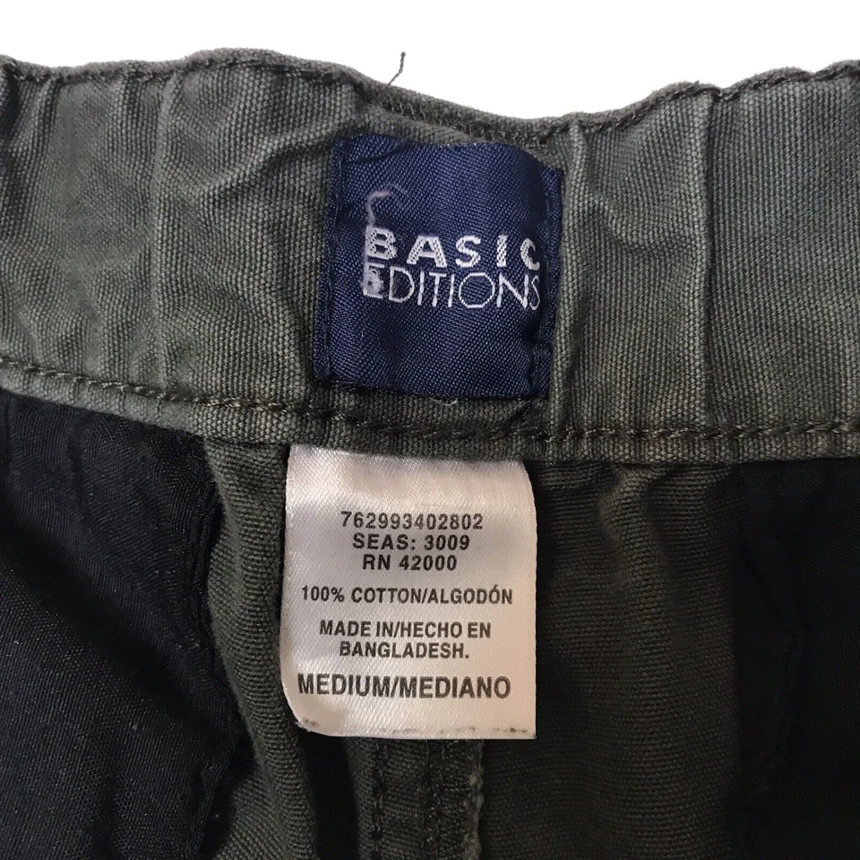 Shorts cargo masculino Y2K verde médio utilitário folgado trilha caminhada gorp skate grunge - Imagem 3 de 4