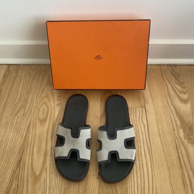 Hermes Izmir Motif Fleece Flat Sandals Hermes mens izmir flat - Gem main image 4