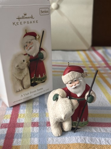 Hallmark FOUR 4 ornaments A Visit From Santa 2009 2010 2012 2014 Used Fox Deer - Picture 6 of 18
