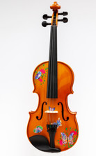 Butterfly Violin 4/4 Violin Outfit, Crystal fine tuners