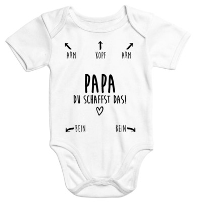 MoonWorks Baby Body Papas Bester Schuss - Bio Baumwolle Mit Lustigem Spruch