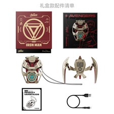 Iron Man Wireless Bluetooth Earphones RGB Gaming Headphones Half In Ear Headset