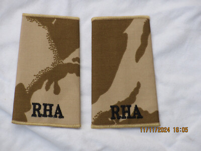 Rangschlaufen: Private, RHA, Royal Horse Artillery, Desert,Paar, heller Rand,#2