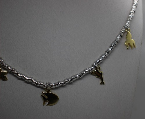 COLLAMNA ARGENTO DODO STYLE LINEA MARE CHARMS DORATI CM 45- 50 EXPLOIT - Foto 3 di 7