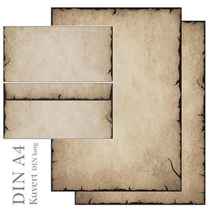 DIN A4 Format 20 Blatt Motiv-Briefpapier ALTES PAPIER
