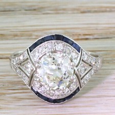 1.75Ct White Round CZ Antique Engagement Ring In Solid 925 Sterling Silver