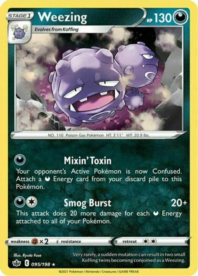 Pokemon - Weezing - 095/198 - Rare - Chilling Reign - NM/M - New