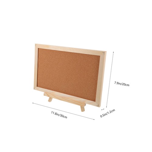 Wooden Frame Note Board Message Double Sided Cork Bulletin for Wall Office - Picture 8 of 12