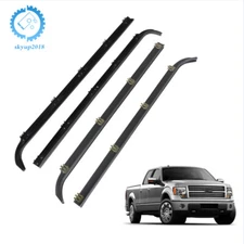 Window Sweep Felts Seals Weatherstrip 4 Kit Fit For 87-96 Ford Truck Inner&Outer
