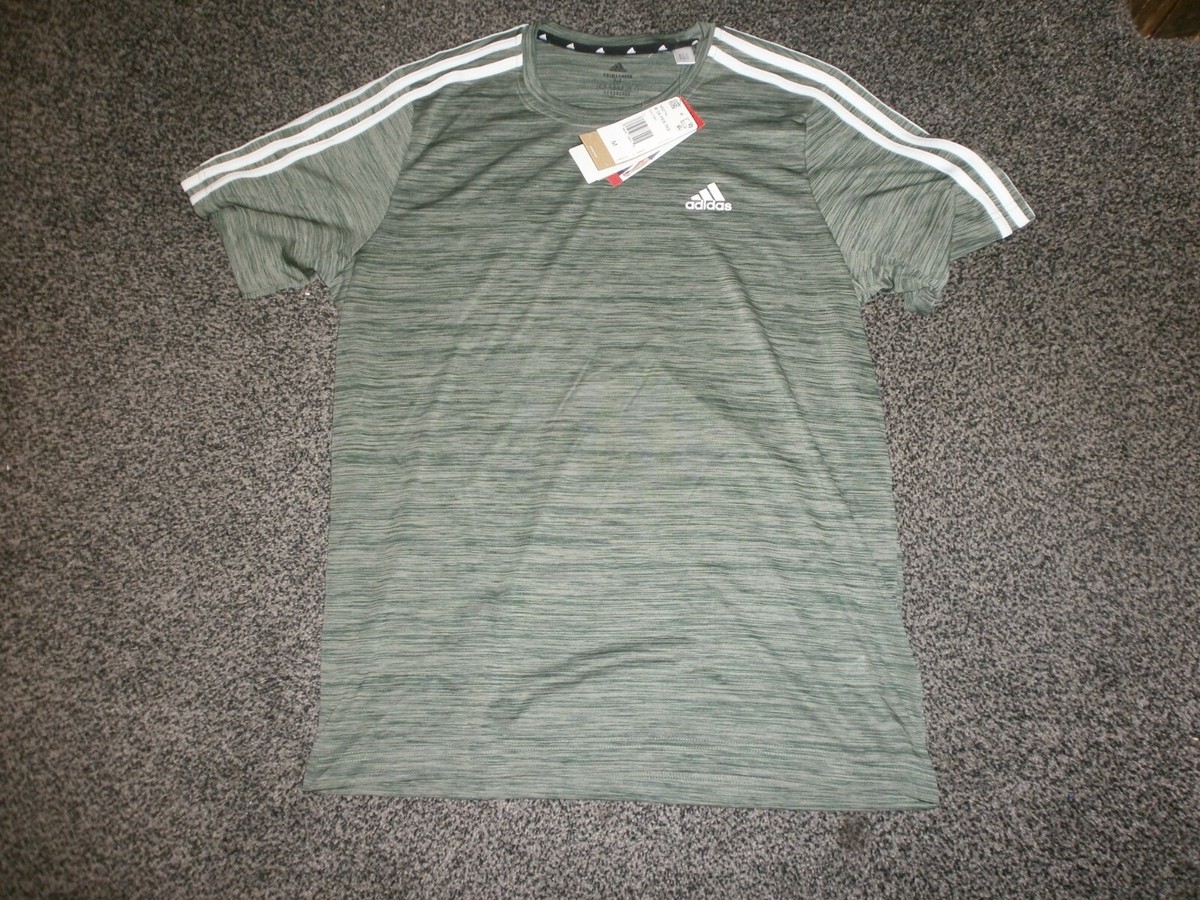 adidas Mens Green Primegreen Aeroready Climacool Tech Dri-fit T