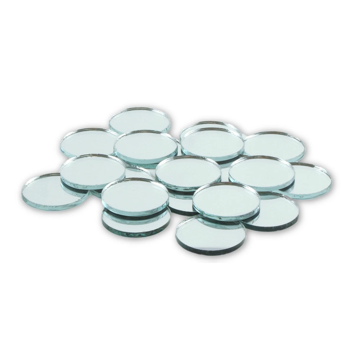 1 inch Small Mini Round Craft Mirrors Bulk 100 Pieces Mirror Mosaic Tiles