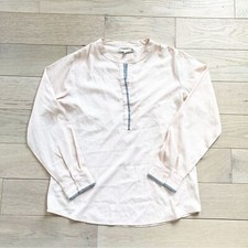 Banana Republic Pink and Gray Blouse with Relaxed Fit