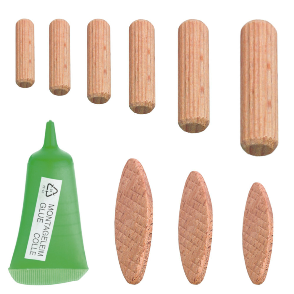 Espigas estriadas en haya espigas tacos de madera 5-16mm herramienta de calidad