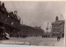 Market Place RPPC Burslem England Vintage 1923 Postcard