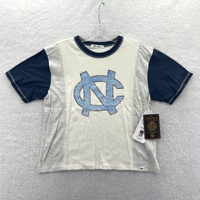 New '47 North Carolina Tar Heels Shirt Womens Small White Short Sleeve Top NCAA