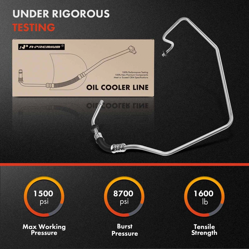 Conjunto de línea de enfriador de aceite de motor A-Premium entrada y salida para Ford Expedition F-150 Foto 4 de 4