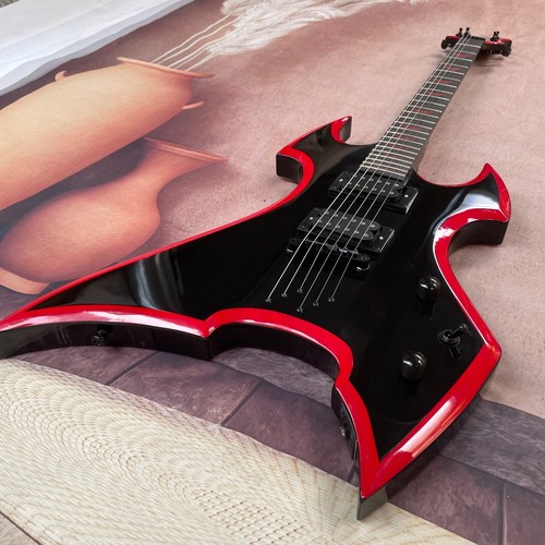 Black BC RIch Electric Guitar Custom Body RED binding HH Fast Free Ship - Picture 5 of 15