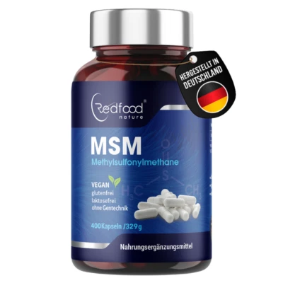 MSM XXL Dose 400 Kapseln Methylsulfonylmethan Hochdosiert 1400mg Made in Germany - Bild 1 von 4