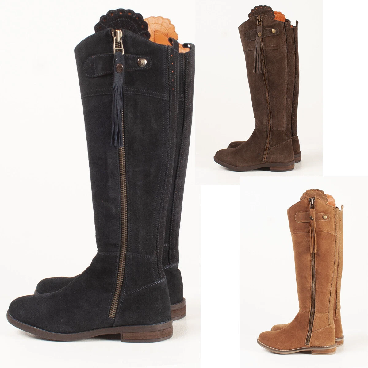 ladies tall suede boots