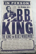 Original 1998 B.B. King Blues Official Tour Concert Poster Hatch Show Print