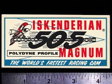 ISKENDERIAN - 505 Magnum Cams - Original Vintage 1960's Racing Water Slide Decal