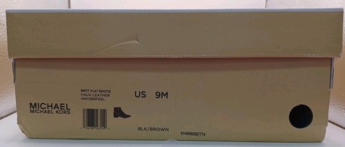 NEW Michael Kors Britt Signature Logo Trim Women's Ankle Boots - Black/Brown... - Bild 18 von 19