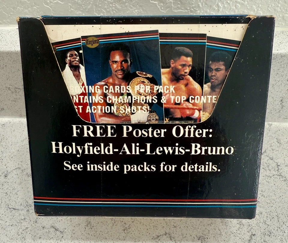 1991 Ringlords Boxing Cards Wax Box 40 Packs FREE Bonus Promos: Mike Tyson, Holy - Image 2 of 4