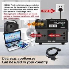 1500W Voltage Converter Transformer Step Up/Down 110V/220V