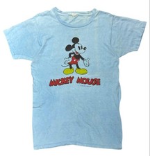 70s Disney Mickey Mouse double-sided T-shirt, size L, vintage stained, worn by J