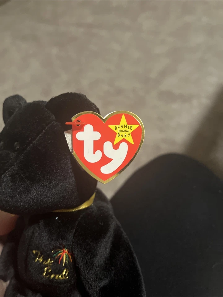 Ty Beanie Baby The End 1999 Y2k Millennium Teddy Bear SG_B00002CFB8_US - MWMT - Image 3 of 4