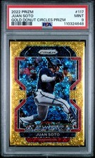 PSA 9 2022 Juan Soto Gold Donut Circles Prizm 1 /10 #117