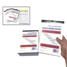 5 Pack Large Sales Order Book Receipt Invoice Duplicate Carbonless 50 Sets 5....