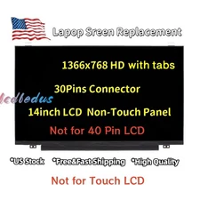 14" LTN140AT30 Laptop Replacement Led Lcd Screen WXGA HD 1366x768 30 Pin 14.0''