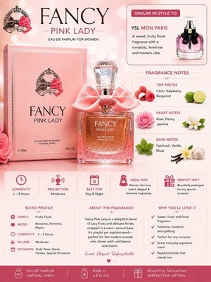 Geparlys Fancy Pink Lady Eau de Parfum Natural Spray 2.8 fl oz