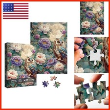 Larkipuzz Vintage Nature Owl Flower Puzzles for Adults 1000 Pieces